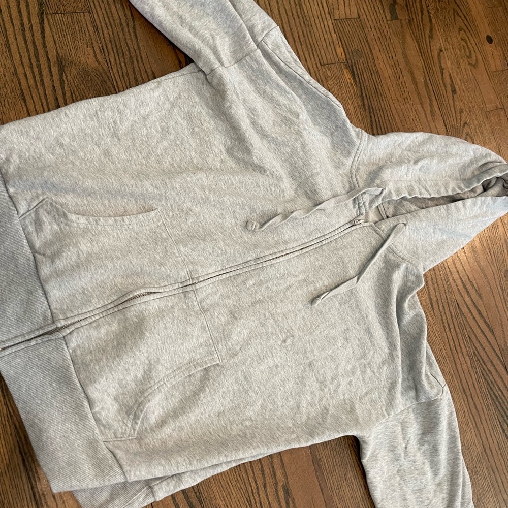 Gray Zip-Up Hoodie